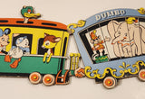 Vintage 1950s Disney Casey Jr. Train Minnie House, Madhatter, Dewey, Bambi, Timothy Q. Mouse, Dumbo, Duck Cardboard Wall Decor Hanging