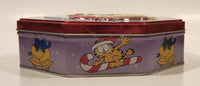 Santa Claus Garfield and Rudolph Odie Christmas Holiday Embossed Tin Metal Container