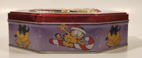 Santa Claus Garfield and Rudolph Odie Christmas Holiday Embossed Tin Metal Container