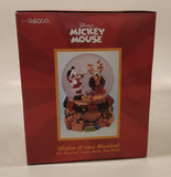 Enesco Disney's Mickey Mouse and Pluto Christmas Deck The Halls Musical Snow Globe with Sculpted Base New in Box