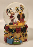 Enesco Disney's Mickey Mouse and Pluto Christmas Deck The Halls Musical Snow Globe with Sculpted Base New in Box