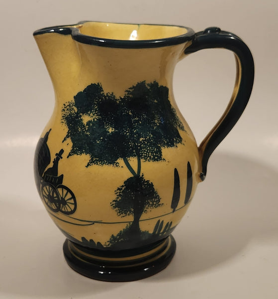 Ginori 1735 Orietne Italiano Citrino 7" Tall Hand Painted Pitcher Jug Made in Italy