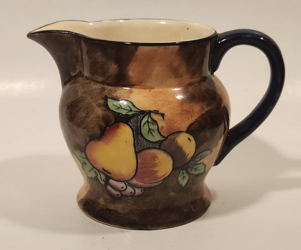 Vintage H & K Hollinshead & Kirkham Tunstall Fruit Pattern 4 1/2" Tall Tea Pitcher Jug Made in England