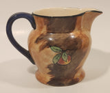 Vintage H & K Hollinshead & Kirkham Tunstall Fruit Pattern 4 1/2" Tall Tea Pitcher Jug Made in England