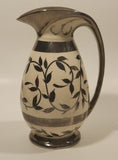 Antique Myott Son &amp; Co 1505F Old Silver Lustre Leaves 7 3/4" Tall Hand Painted Pitcher Jug