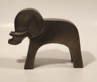 Elephant Cast Aluminum 7" Long Animal Sculpture