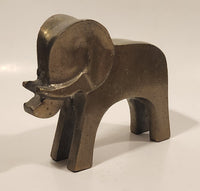 Elephant Cast Aluminum 7" Long Animal Sculpture