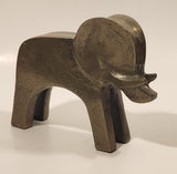 Elephant Cast Aluminum 7" Long Animal Sculpture