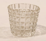 Vintage St Lambert Barware Belgium Embossed Square Pattern Clear Tequila Shot Glass