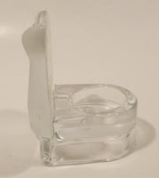 Partylite Clear and Frosted Glass Whale Tea Light Candle Holder