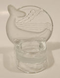 Partylite Clear and Frosted Glass Whale Tea Light Candle Holder