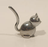 Umbra Sitting Cat Silver Chrome Ring Holder 2 3/4" Long Metal Figurine