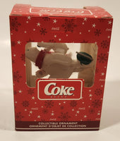 Trevco Coca Cola Happy Holidays Polar Bear Figure Skating with Baby Polar Bear on Back Christmas Tree Ornament New in box