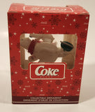 Trevco Coca Cola Happy Holidays Polar Bear Figure Skating with Baby Polar Bear on Back Christmas Tree Ornament New in box