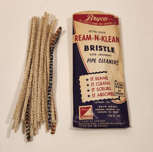 Vintage 1954 Bryco Extra Rigid Ream-N-Klean Bristle Super Absorbent Pipe Cleaners