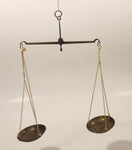 Primitive Travel Size Gold or Coins Brass Metal Balance Beam Weigh Scale