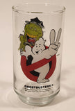 1989 Columbia Pictures Ghostbusters II Slimer Driving Bus 5" Tall Glass Cup