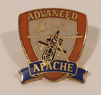 Vintage Advanced Apache Helicopter Enamel Metal Lapel Pin