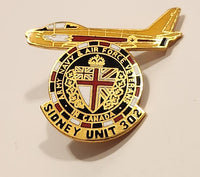 Army Navy & Air Force Veterans In Canada Sidney Unit 302 Airplane Enamel Metal Lapel Pin Badge