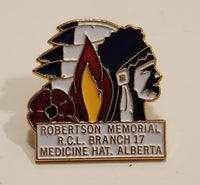 Medicine Hat Robertson Memorial Canadian Legion R.C.L. Branch 17 Indian Headdress Enamel Metal Lapel Pin