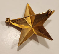 3D 5 Point Star 1 5/8" Metal Lapel Pin