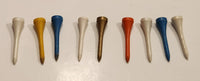 Vintage Hard Wood Golf Tees Lot of 8 in Various Colors