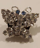 Beautiful Encrusted Rhinestone Butterfly Metal Brooch Lapel Pin