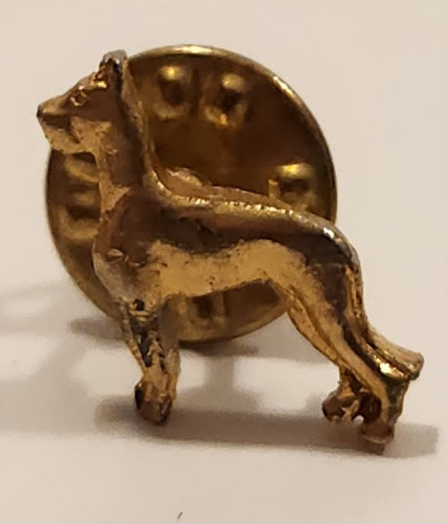 Great Dane Dog Gold Tone Small Metal Lapel Pin