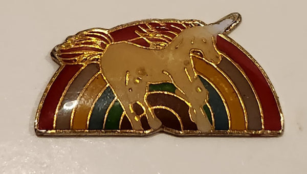 Unicorn and Rainbow Enamel Metal Lapel Pin (MISSING BACK)