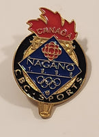 1998 Nagano Japan Winter Olympic Games CBC Sports Canada Olympic Torch Enamel Metal Lapel Pin