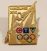 Vancouver 2010 Olympic Games CTV Speed Skating Enamel Metal Lapel Pin