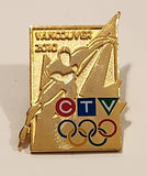 Vancouver 2010 Olympic Games CTV Speed Skating Enamel Metal Lapel Pin