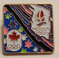 1992 Albertville France Winter Olympic Games Speed Skating Enamel Metal Lapel Pin