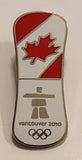 2010 Vancouver Olympic Games Countdown Snowboarding Metal Lapel Pin