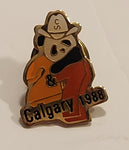 1988 Calgary Stampede Channel 2 & 7 Panda Mascot Themed Enamel Metal Lapel Pin