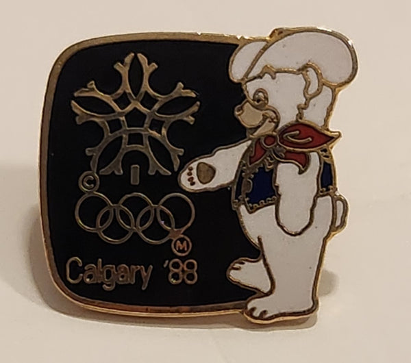 1988 Calgary Winter Olympic Games Howdy Polar Bear Enamel Metal Lapel Pin