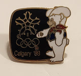 1988 Calgary Winter Olympic Games Howdy Polar Bear Enamel Metal Lapel Pin