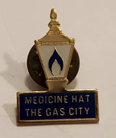 Medicine Hat The Gas City 3/4" x 1 1/16" Metal Lapel Pin