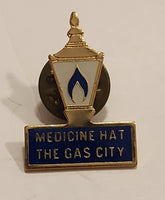 Medicine Hat The Gas City 3/4" x 1 1/16" Metal Lapel Pin