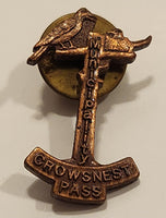 Municipality of Crowsnest Pass Alberta Copper Tone Metal Lapel Pin