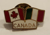 Canada Italy Waving Flags Enamel and Metal Pin