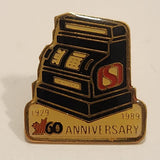 1929 to 1989 Safeway 60th Anniversary Cash Register Themed Enamel Metal Lapel Pin