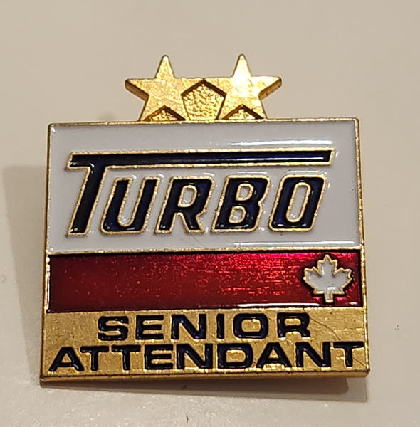 Turbo Gas Stations Senior Attendant Enamel Metal Lapel Pin