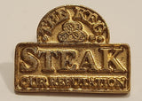 Rare The KEG Steak Our Reputation Gold Tone Metal Lapel Pin