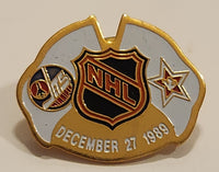 NHL Winnipeg Jets vs Soviet Central Red Army December 27 1989 Enamel Metal Lapel Pin