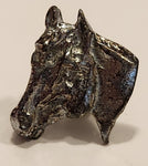 Horse Head Silver Tone Metal Lapel Pin