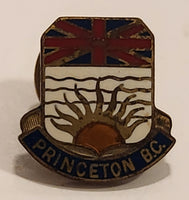 Princeton British Columbia Canada Coat of Arms Crest Enamel Metal Lapel Pin