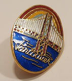 Vancouver Lions Gate Bridge with Rainbow Enamel Metal Lapel Pin