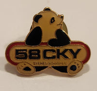 58 CKY Stereo Winnipeg Radio Station Panda Bear Enamel Metal Lapel Pin  CKY-FM