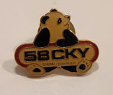 58 CKY Stereo Winnipeg Radio Station Panda Bear Enamel Metal Lapel Pin  CKY-FM